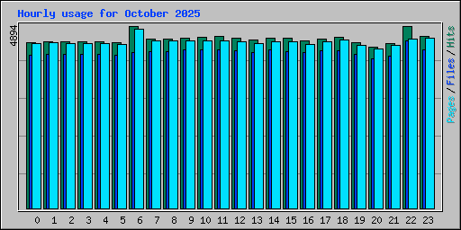 Hourly usage for October 2025