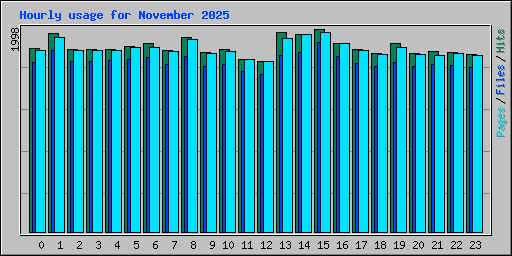 Hourly usage for November 2025
