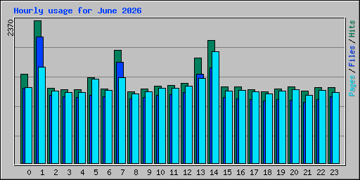 Hourly usage for June 2026