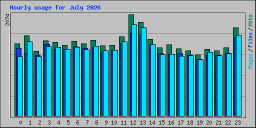 Hourly usage for July 2026