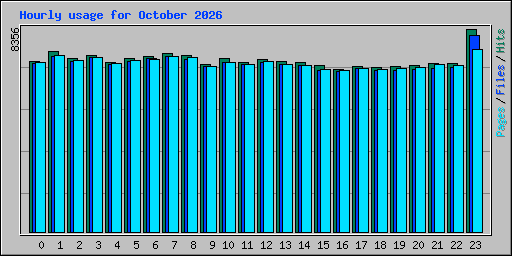 Hourly usage for October 2026