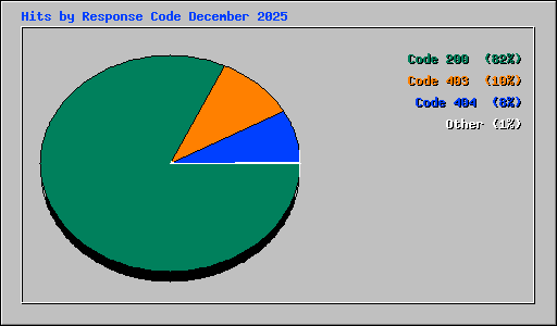 Hits by Response Code December 2025