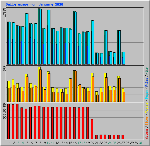 Daily usage for January 2026
