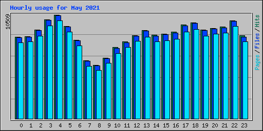 Hourly usage for May 2021