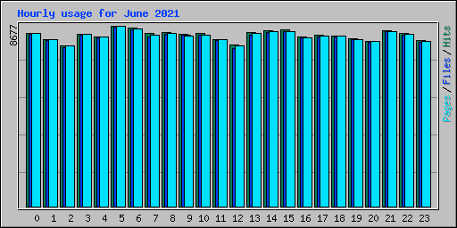 Hourly usage for June 2021