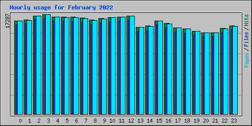 Hourly usage for February 2022