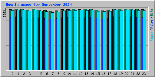 Hourly usage for September 2024