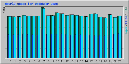 Hourly usage for December 2025
