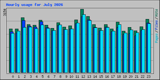 Hourly usage for July 2026