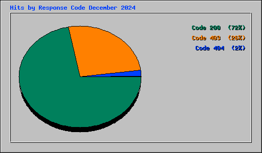 Hits by Response Code December 2024