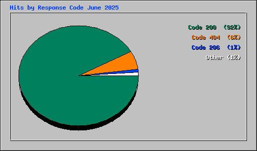 Hits by Response Code June 2025