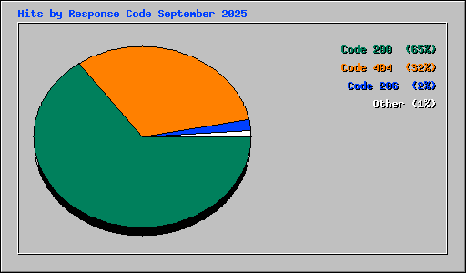 Hits by Response Code September 2025