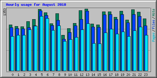 Hourly usage for August 2010