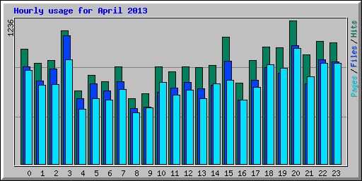 Hourly usage for April 2013