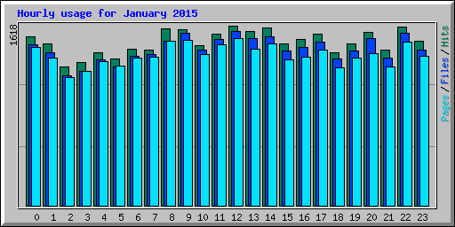 Hourly usage for January 2015