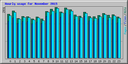 Hourly usage for November 2015