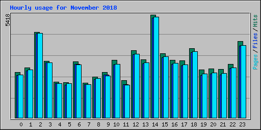 Hourly usage for November 2018