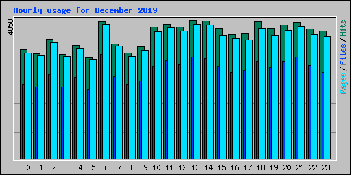 Hourly usage for December 2019