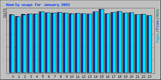 Hourly usage for January 2022