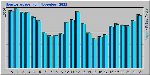 Hourly usage for November 2022