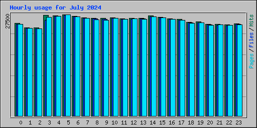 Hourly usage for July 2024