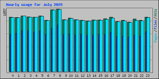 Hourly usage for July 2025