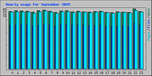 Hourly usage for September 2025