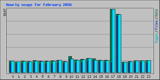 Hourly usage for February 2026