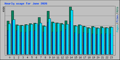 Hourly usage for June 2026