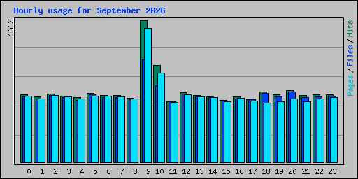 Hourly usage for September 2026