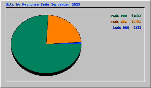Hits by Response Code September 2025
